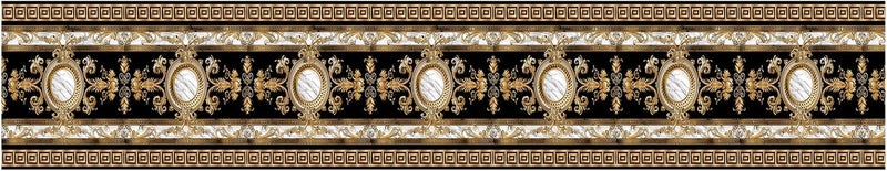 IOHEFY Black Gold Wallpaper Border 196x4 Inch Peel and Stick Wall Border Self Adhesive Marble Pattern Removable Vinyl Trim for Living Room Bedroom Bathroom Kitchen Cabinet Decoration - Image 2